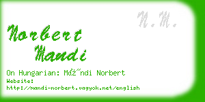 norbert mandi business card